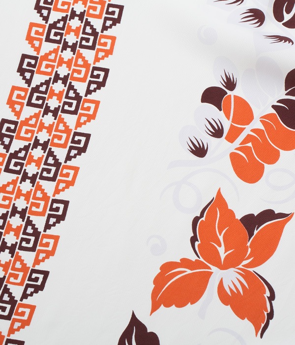 Lot No. SS38568 / RAYON HAWAIIAN SHIRT ��POLYNESIAN BORDER��