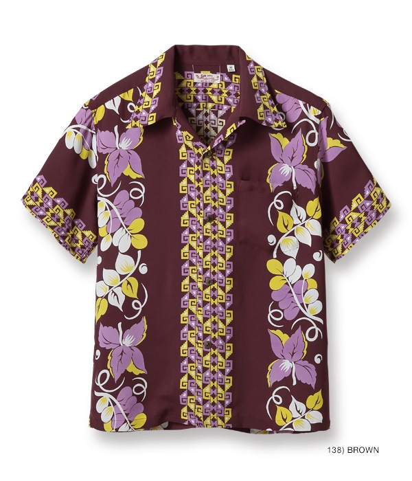 Lot No. SS38568 / RAYON HAWAIIAN SHIRT ��POLYNESIAN BORDER��