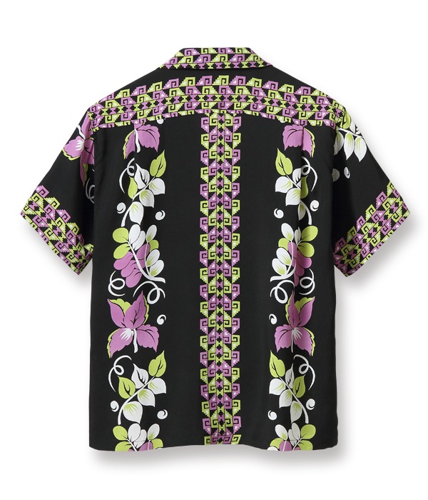 Lot No. SS38568 / RAYON HAWAIIAN SHIRT ��POLYNESIAN BORDER��