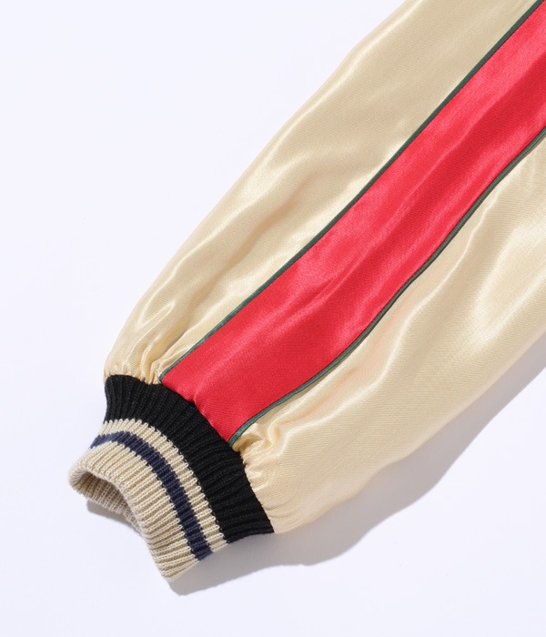 Lot No. TT15052-128 / Mid 1950s Style Acetate Souvenir Jacket BLUE EAGLE  DRAGON