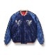 Lot No. TT15052-128 / Mid 1950s Style Acetate Souvenir Jacket BLUE EAGLE  DRAGON