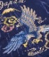Lot No. TT15052-128 / Mid 1950s Style Acetate Souvenir Jacket BLUE EAGLE  DRAGON