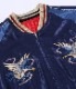 Lot No. TT15052-128 / Mid 1950s Style Acetate Souvenir Jacket BLUE EAGLE  DRAGON