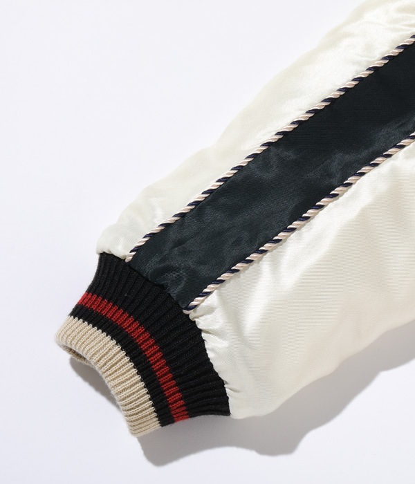 Lot No. TT15174-119 / Early 1950s Style Acetate Quilted Souvenir Jacket ��EAGLE�� �� ��DRAGON & TIGER��