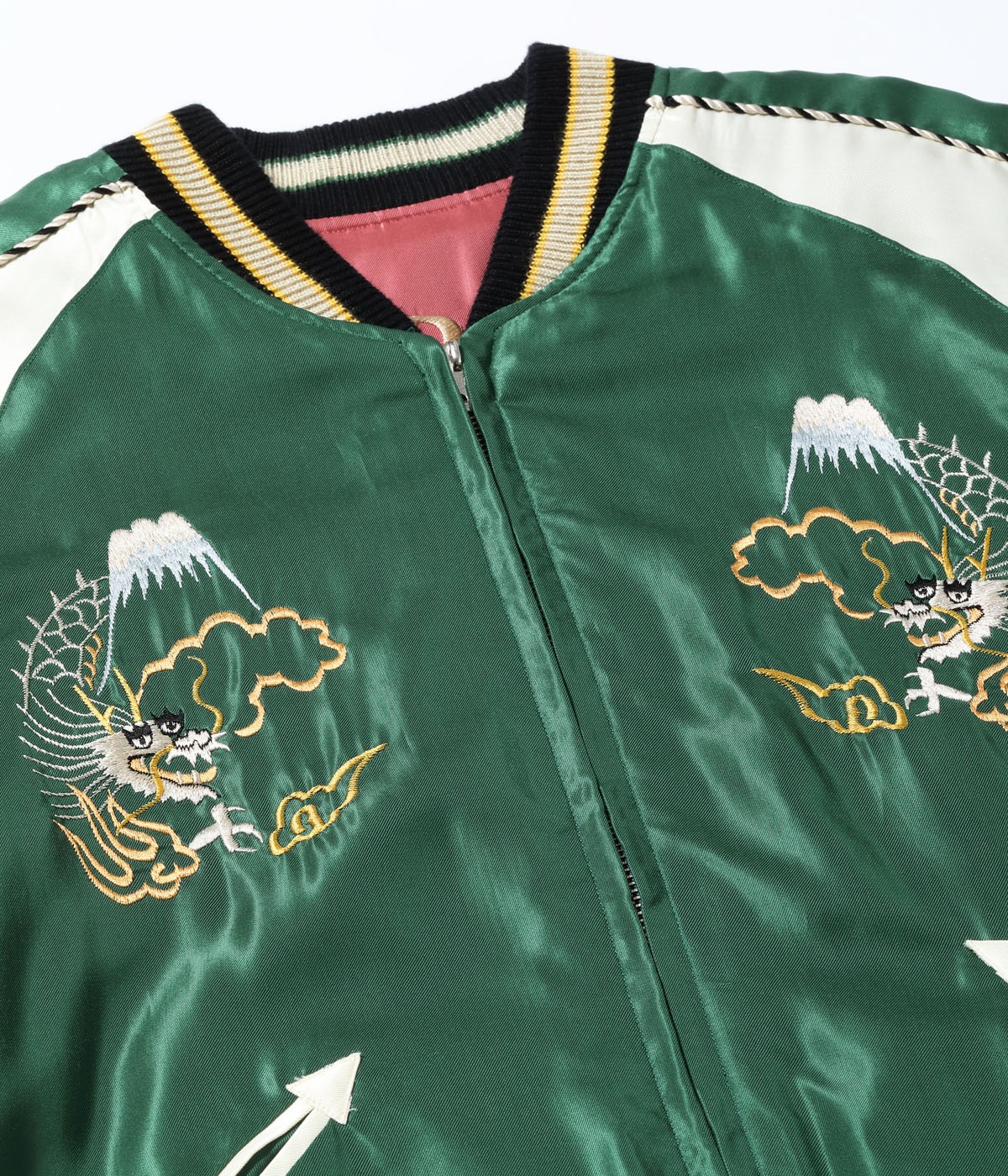 Lot No. TT15790-145 / Mid 1950s Style Acetate Souvenir Jacket ��EAGLE & TIGER�� �� ��ROARING TIGER��