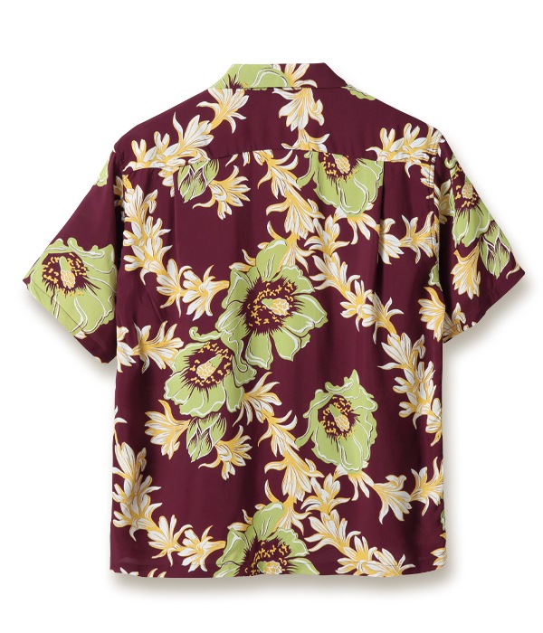 Lot No. SS38315 /  RAYON HAWAIIAN SHIRT ��NIGHT BLOOMING CEREUS��