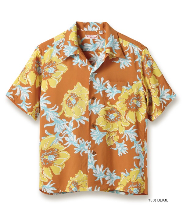 Lot No. SS38315 /  RAYON HAWAIIAN SHIRT ��NIGHT BLOOMING CEREUS��