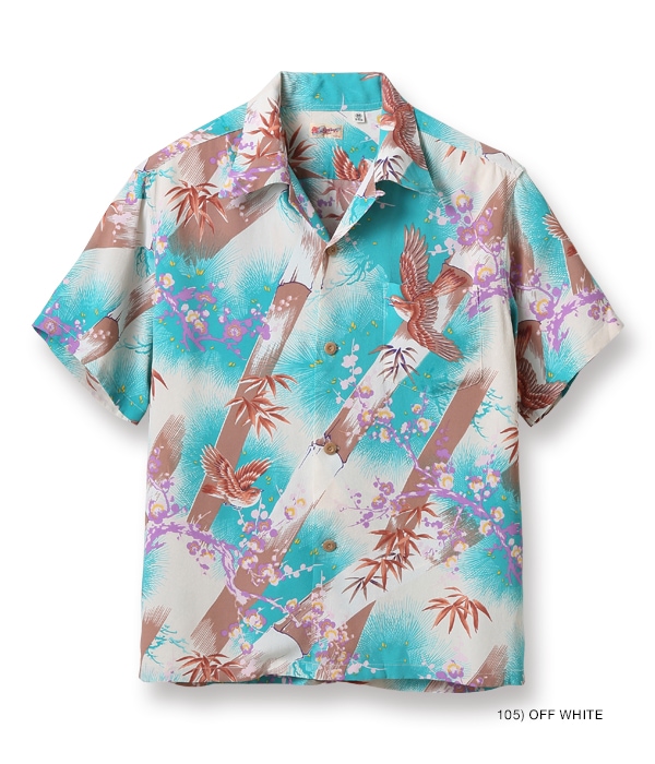 Lot No. SS38569 / RAYON HAWAIIAN SHIRT ��SPARROW FLY AROUND��