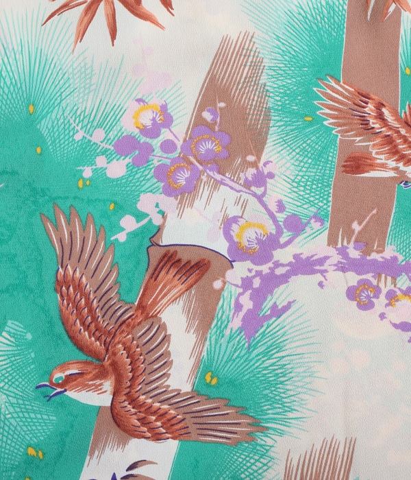 Lot No. SS38569 / RAYON HAWAIIAN SHIRT ��SPARROW FLY AROUND��