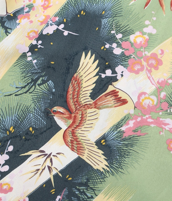Lot No. SS38569 / RAYON HAWAIIAN SHIRT ��SPARROW FLY AROUND��