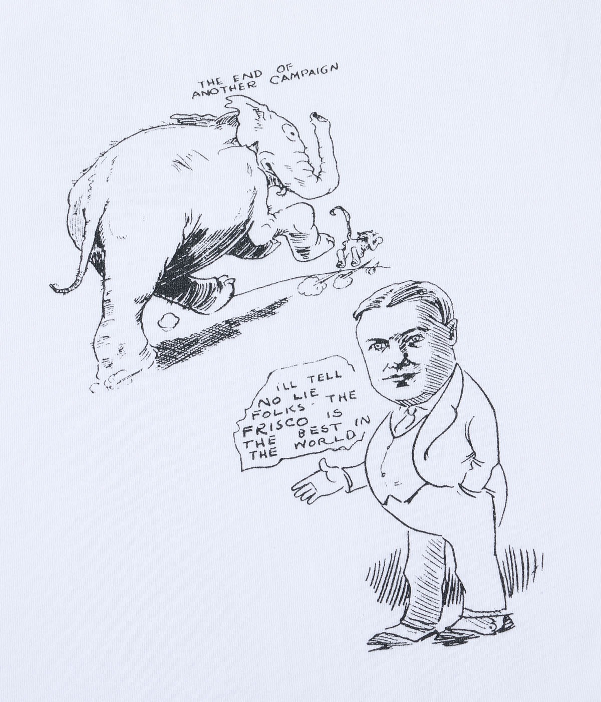 Lot No. SC79584 / 1920's CARTOON T-SHIRT ��AMONG OURSELVES��