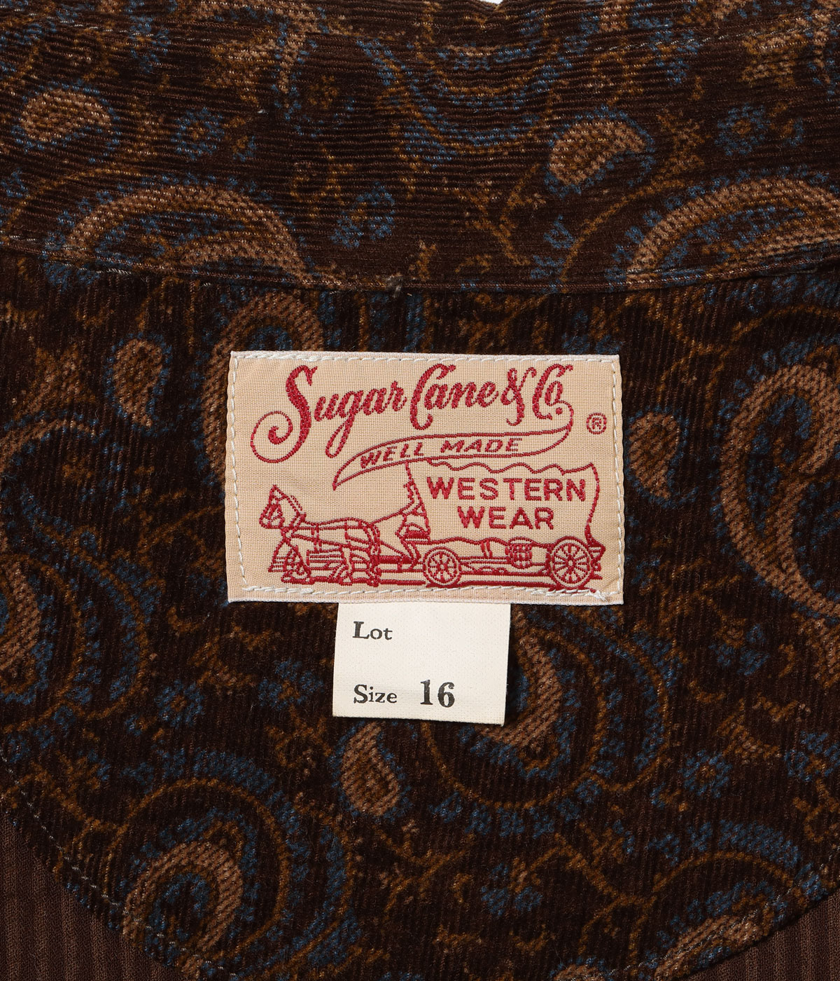 Lot No. SC29786 / PRINTED CORDUROY WESTERN SHIRT