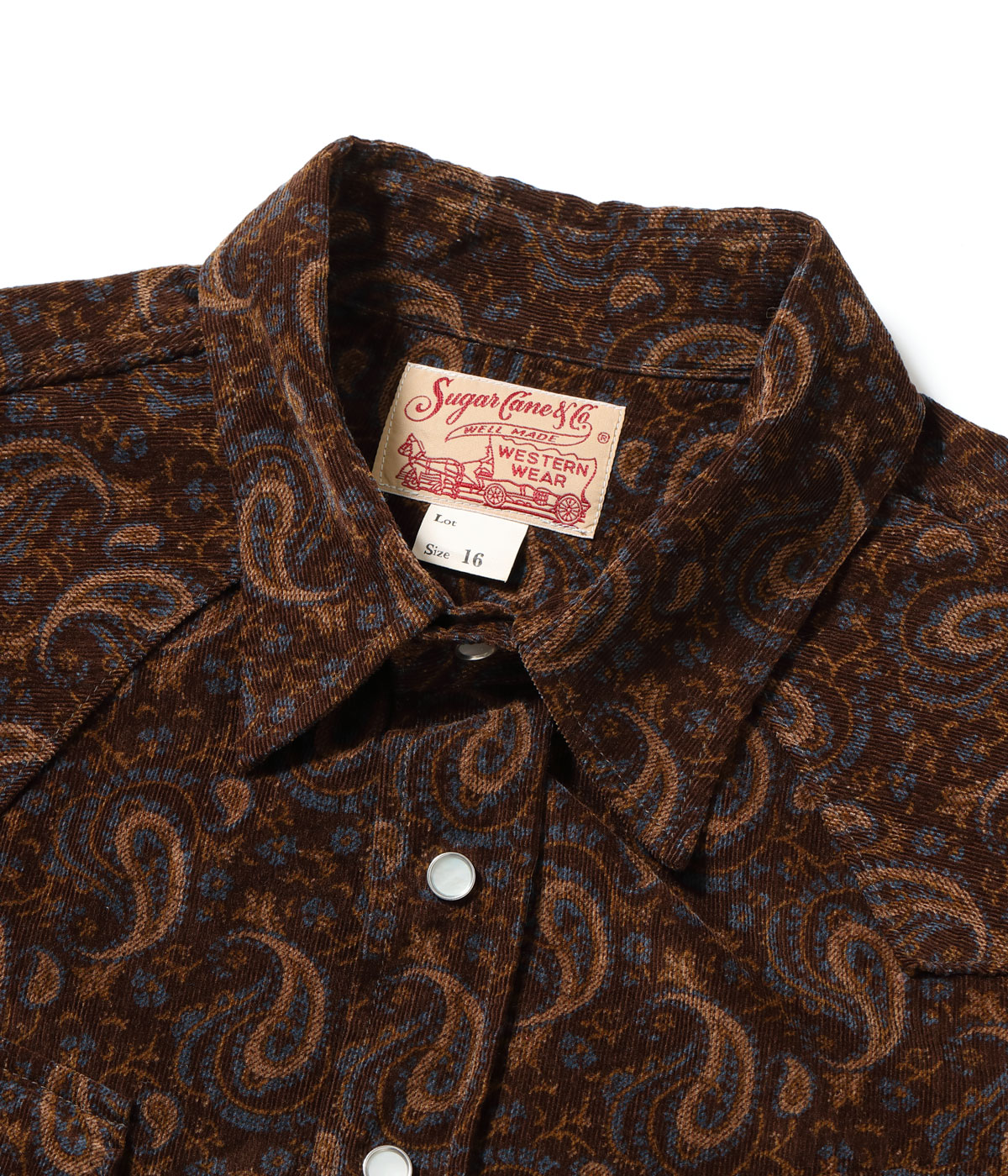 Lot No. SC29786 / PRINTED CORDUROY WESTERN SHIRT