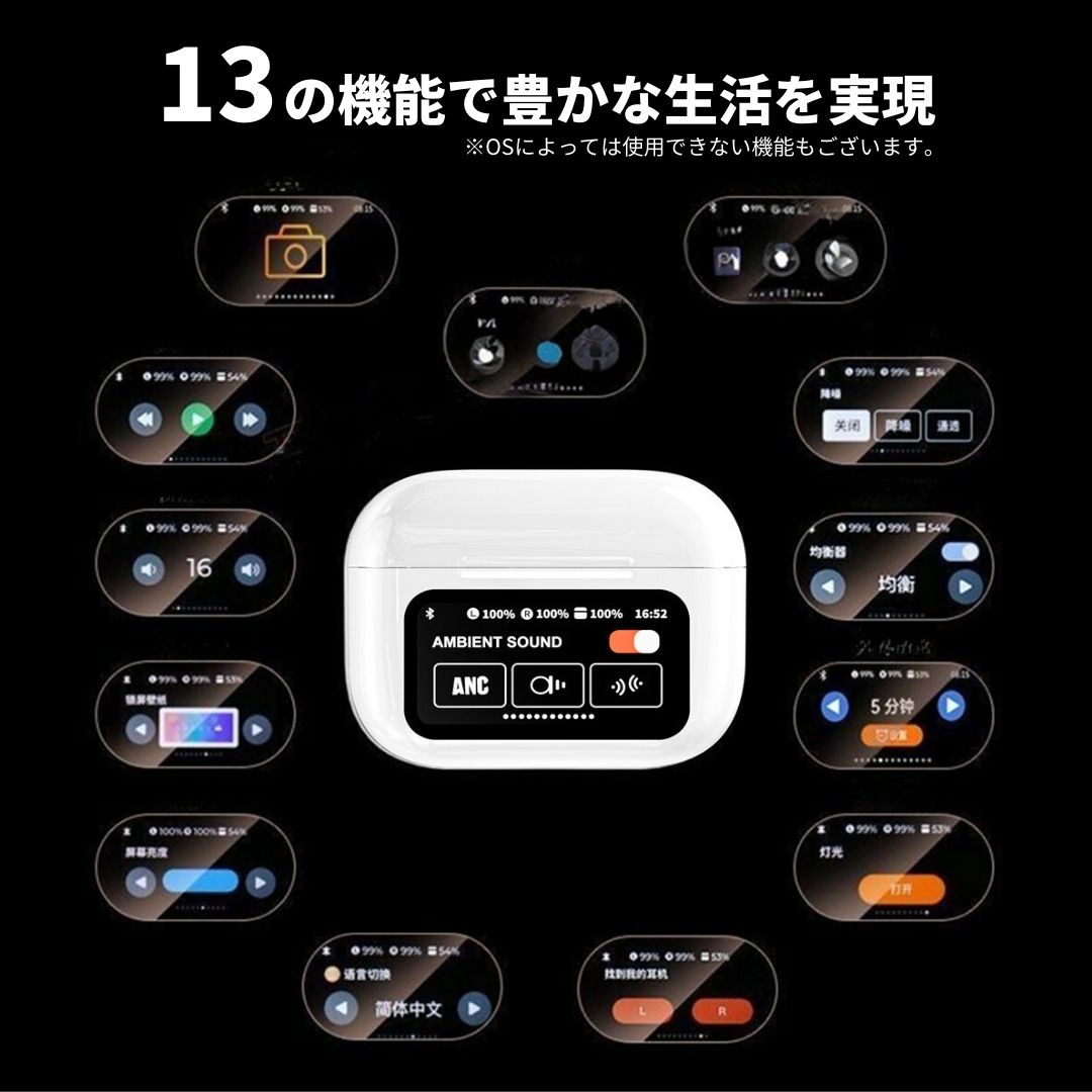 LEDディスプレイ付き ワイヤレスイヤホン | 家電・雑貨
