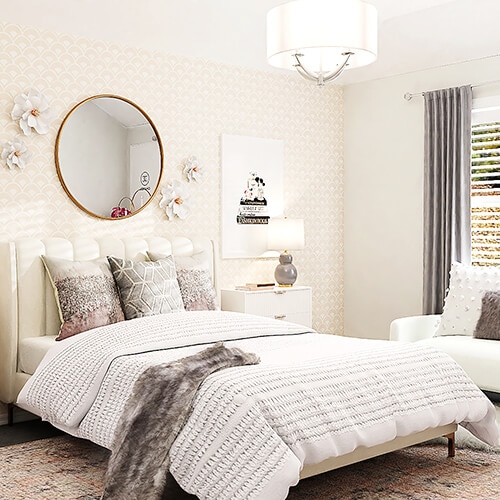 北欧風ベッド ホワイト