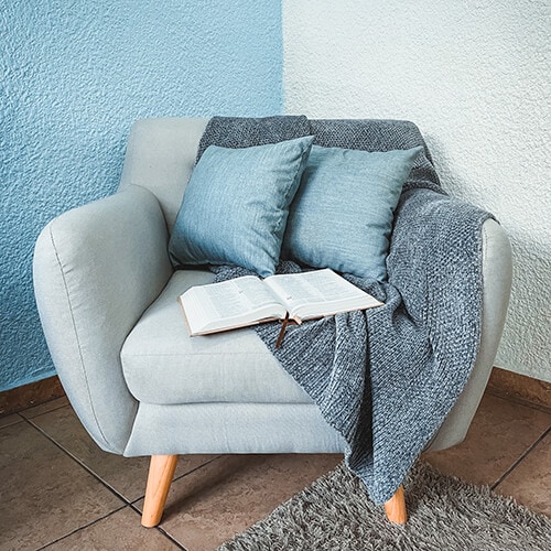 一人掛けソファ グレー