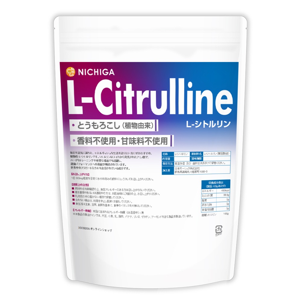 L-���ȥ����L-Citrulline�� 610�� ��ʪͳ�� ���ߥλ� �����Ի��ѡ��͹���̣���Ի��� [02] NICHIGA(�˥���)