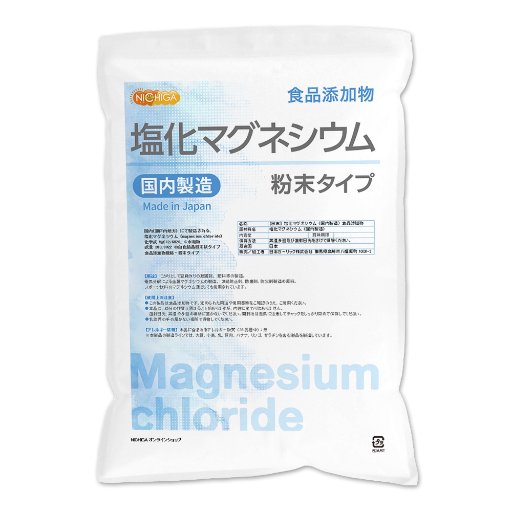 ��ʴ������ �����ޥ��ͥ�����ʹ�����¤�� 4.7��� ����ź��ʪ MgCl2��6H2O 6����ʪ NICHIGA(�˥���) TK1