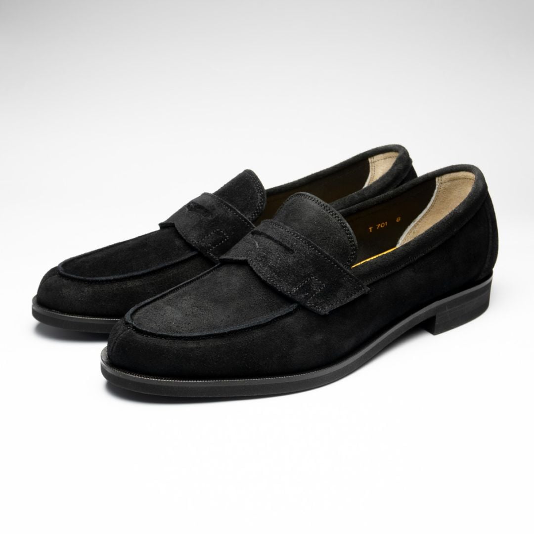 トレーディングポスト T701 BLACK ローファー メンズ