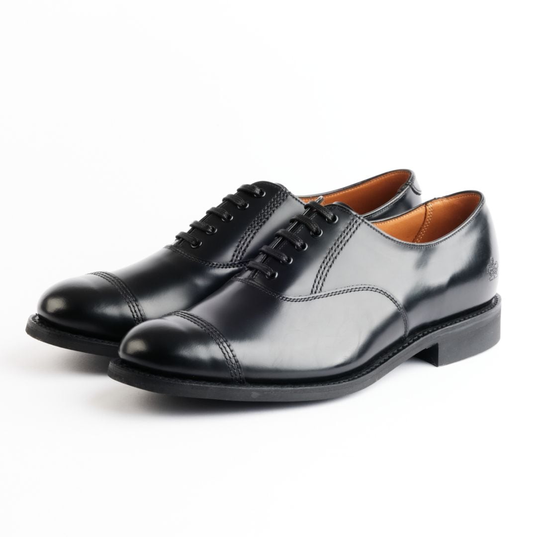 サンダース ミリタリーキャップオックスフォード|M.CAPOXFORD BLACK ストレートチップ メンズ