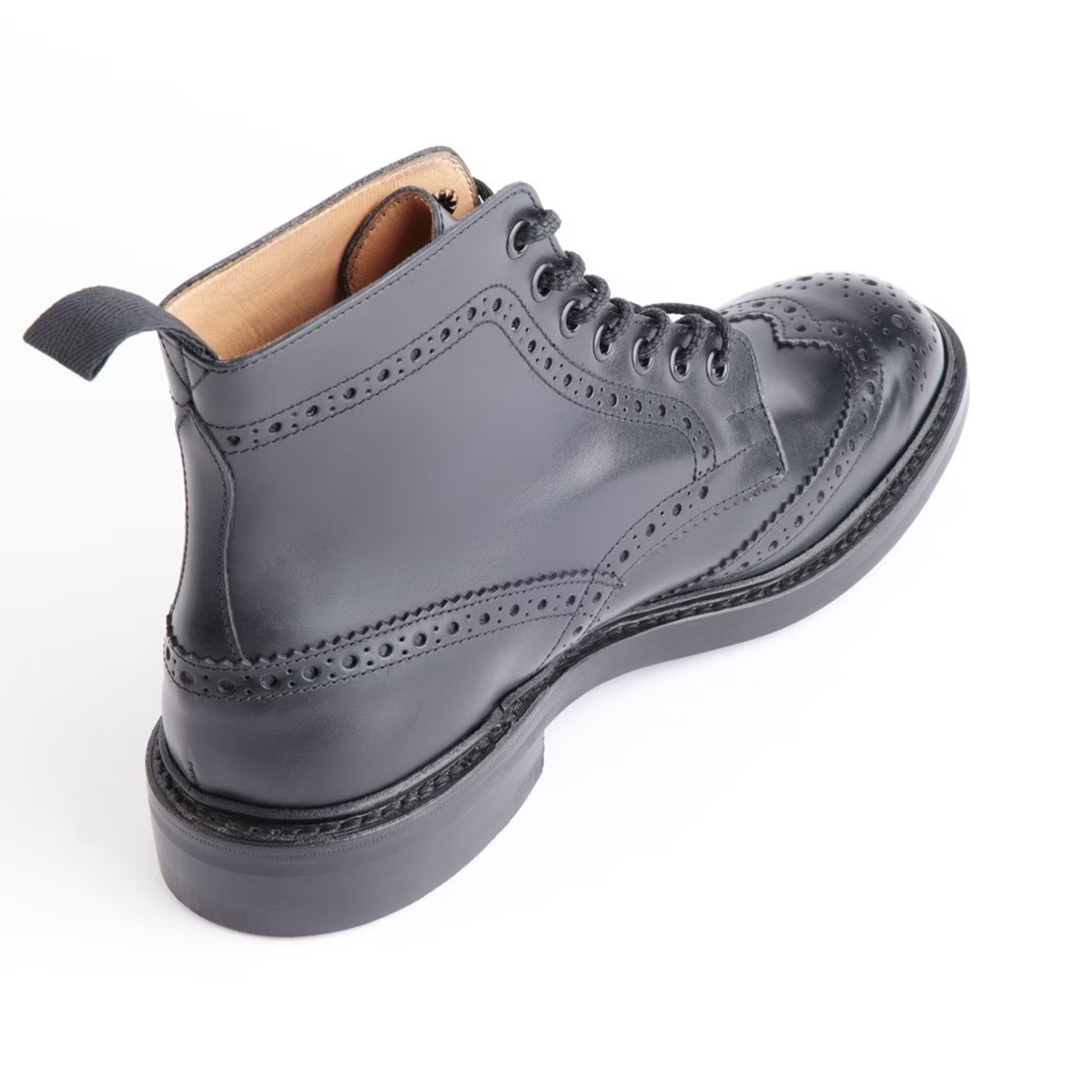 トリッカーズ STOW BLACK ウィングチップ メンズ