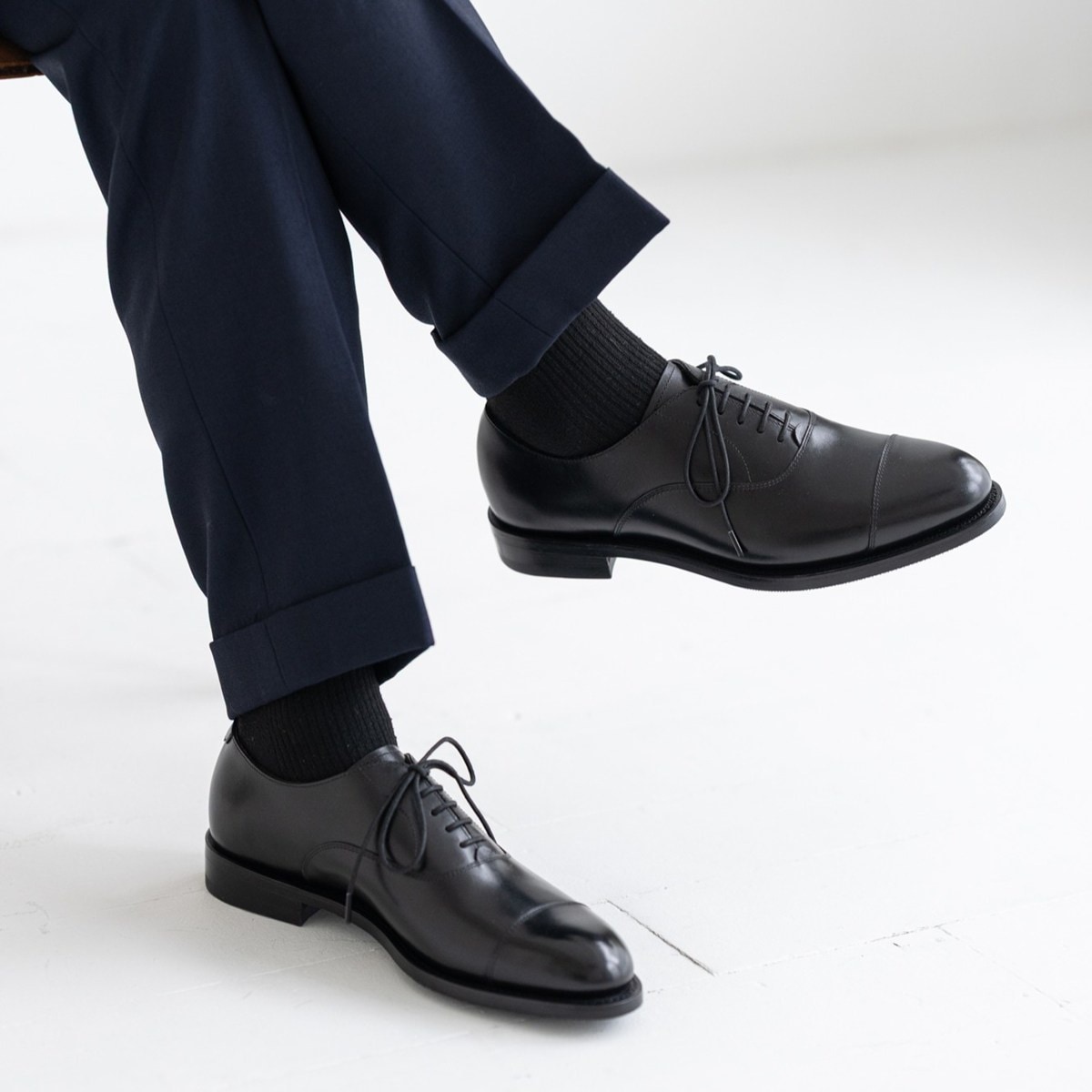 トレーディングポスト CBV1025 BLACK ストレートチップ メンズ