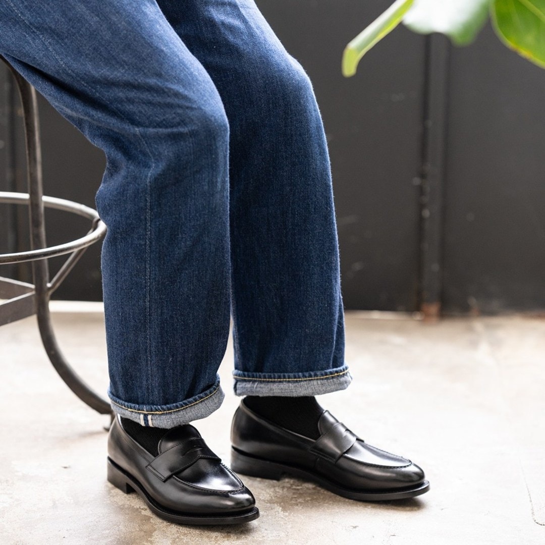 トレーディングポスト CBV1225 BLACK ローファー メンズ