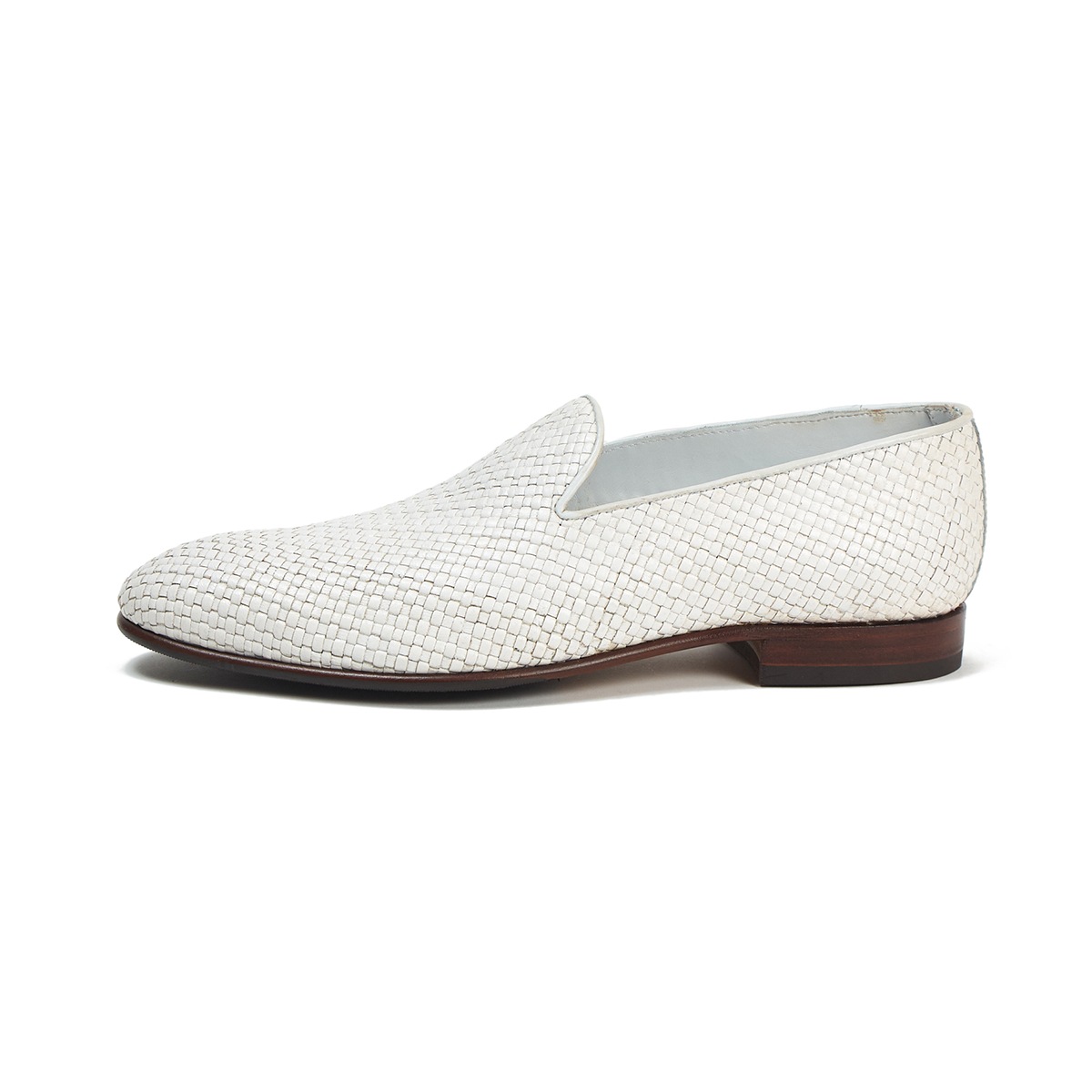 【再値下げ】【SALE】カルミーナ 580918 WHITE プレーンローファー メンズ[サイズ交換不可]