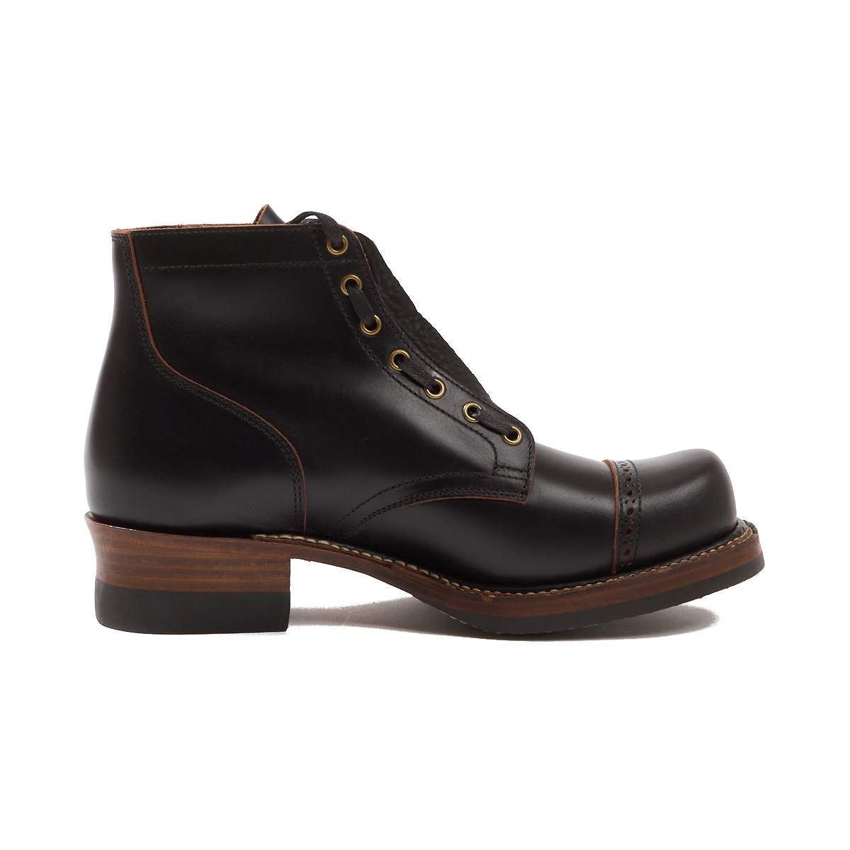 トレーディングポスト TPRS013001 BLACK レースアップブーツ メンズ