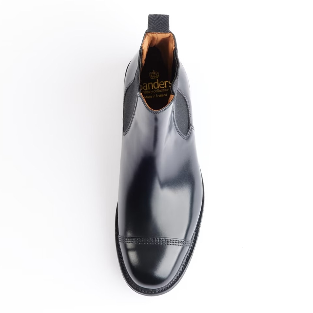 サンダース MILITARY CAP TOE CHELSEA BOOT BLACK サイドゴアブーツ