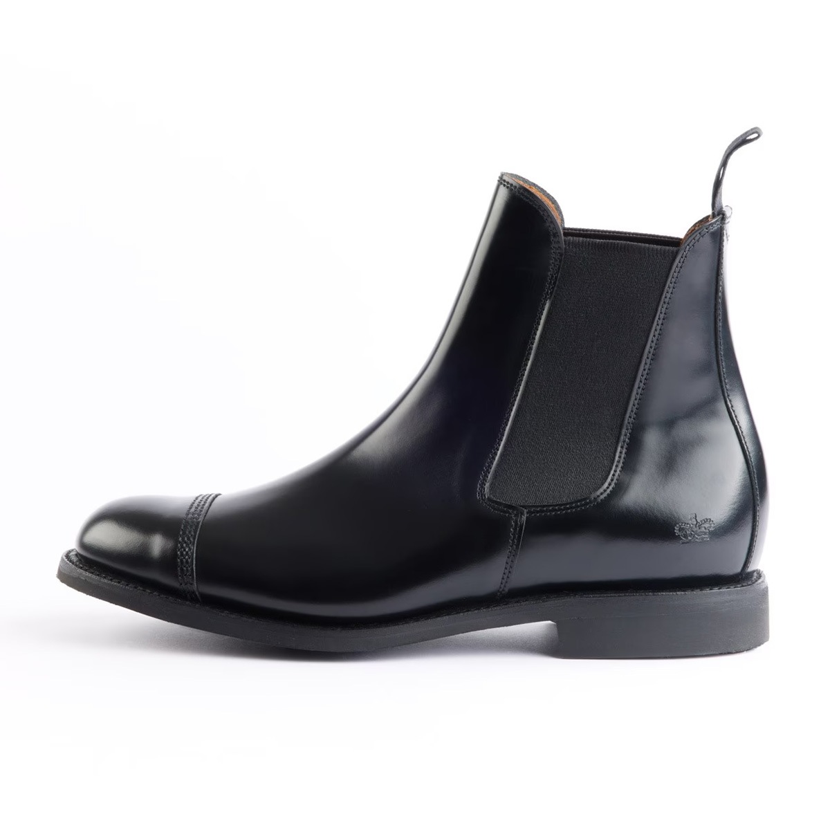 サンダース MILITARY CAP TOE CHELSEA BOOT BLACK サイドゴアブーツ メンズ