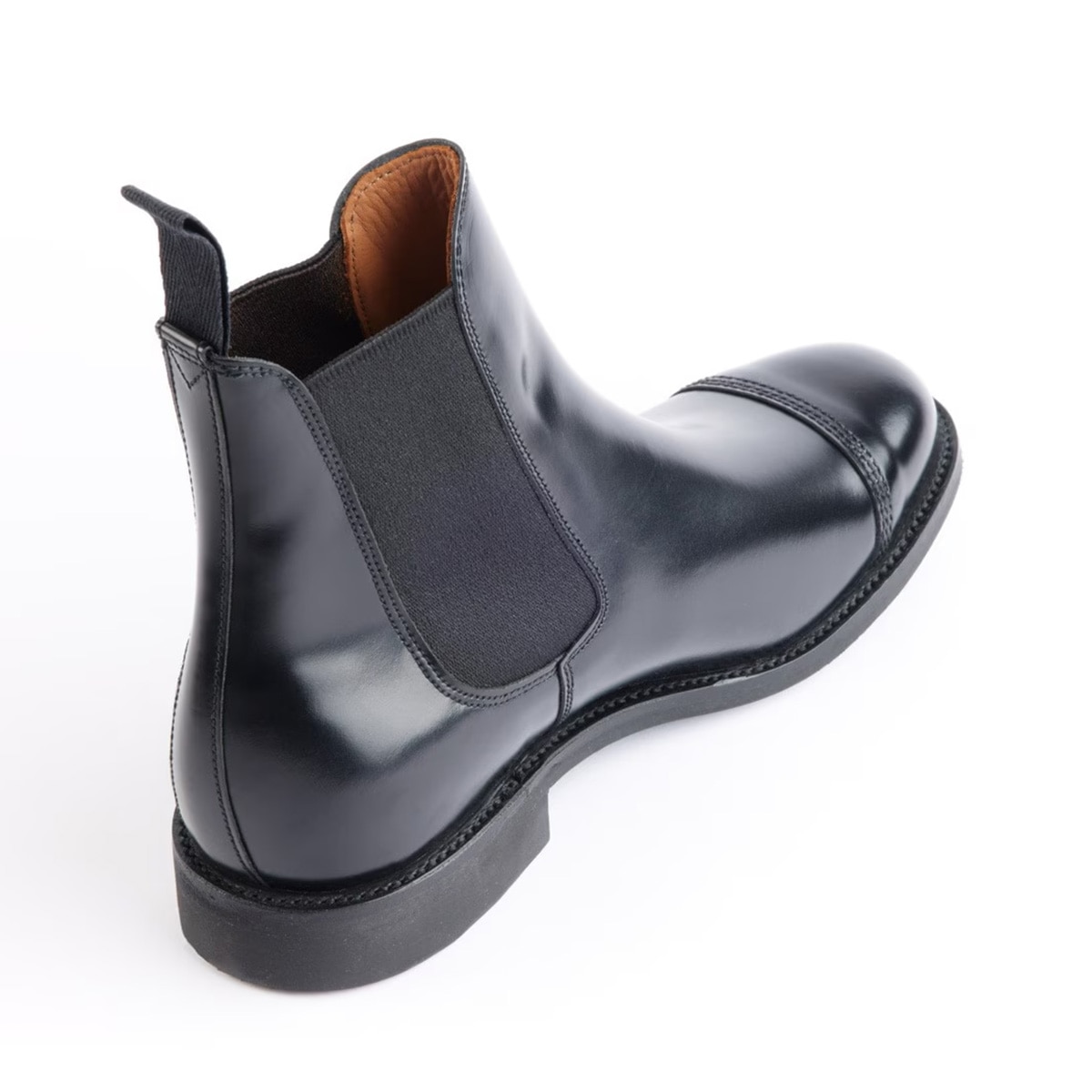 サンダース MILITARY CAP TOE CHELSEA BOOT BLACK サイドゴアブーツ メンズ