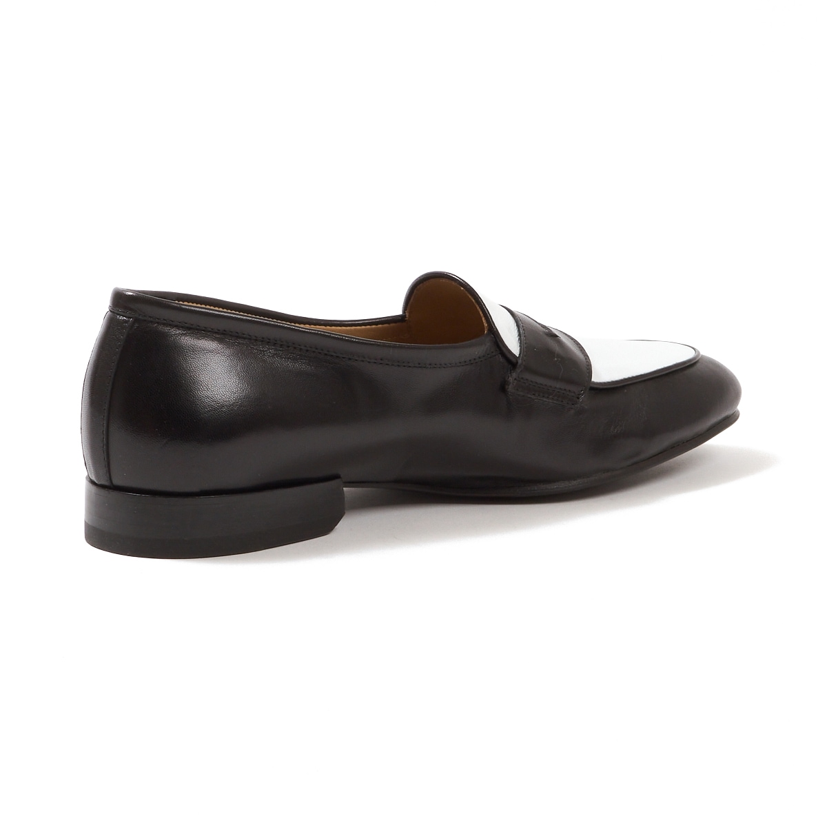 トレーディングポスト LUPO BLACK+WHITE コンビローファー メンズ