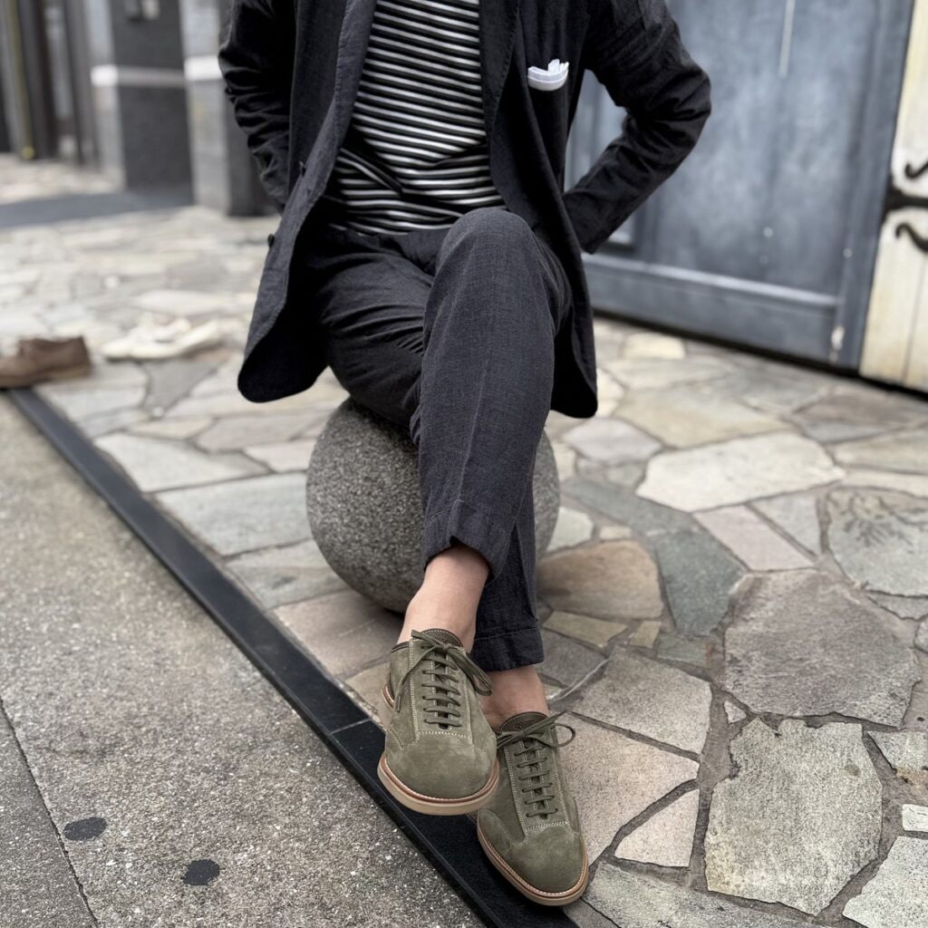 クロケット＆ジョーンズ ボウランド|BOWLAND DARKOLIVE レザースニーカー メンズ