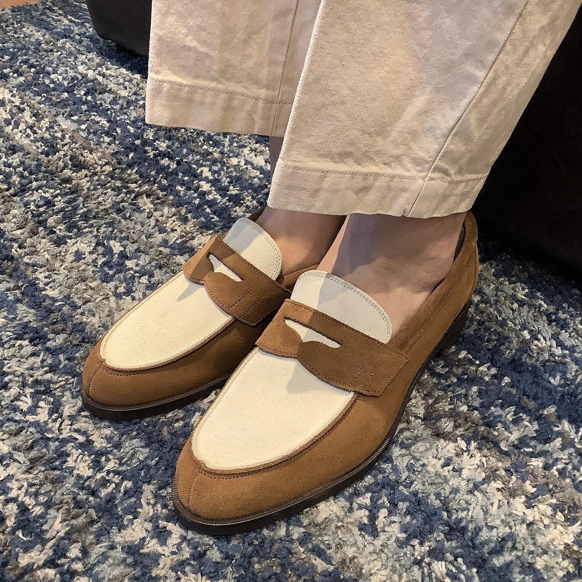 【SALE】トレーディングポスト T701 TABACCO+IVORY ローファー メンズ[サイズ交換不可]