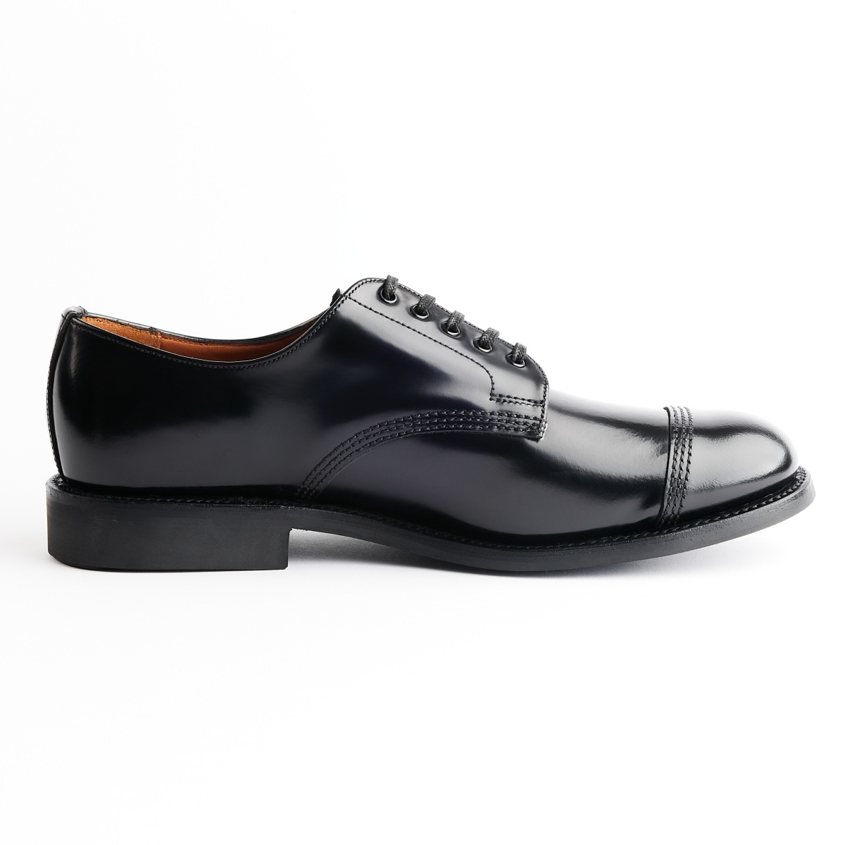サンダース MILITARY DERBY SHOE BLACK キャップトウ レディース