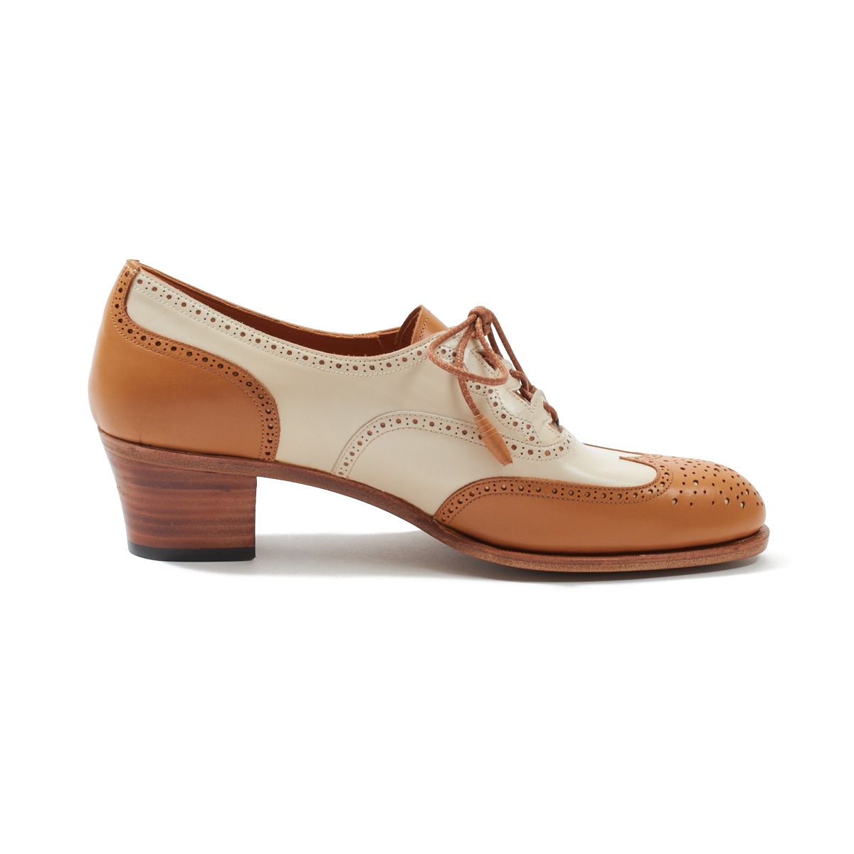 カルミーナ 1090 CAMEL+BONE ウィングチップ レディース