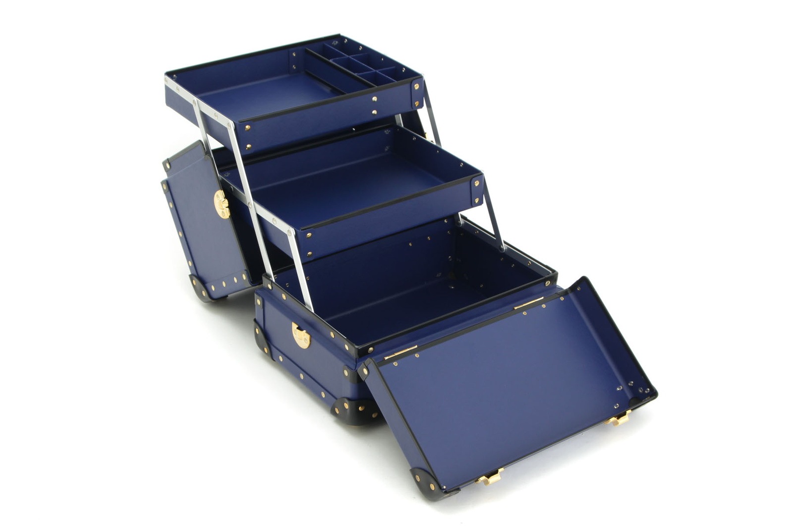 タイムボイジャー シューケア用品収納ボックス NAVY メンテナンスボックス