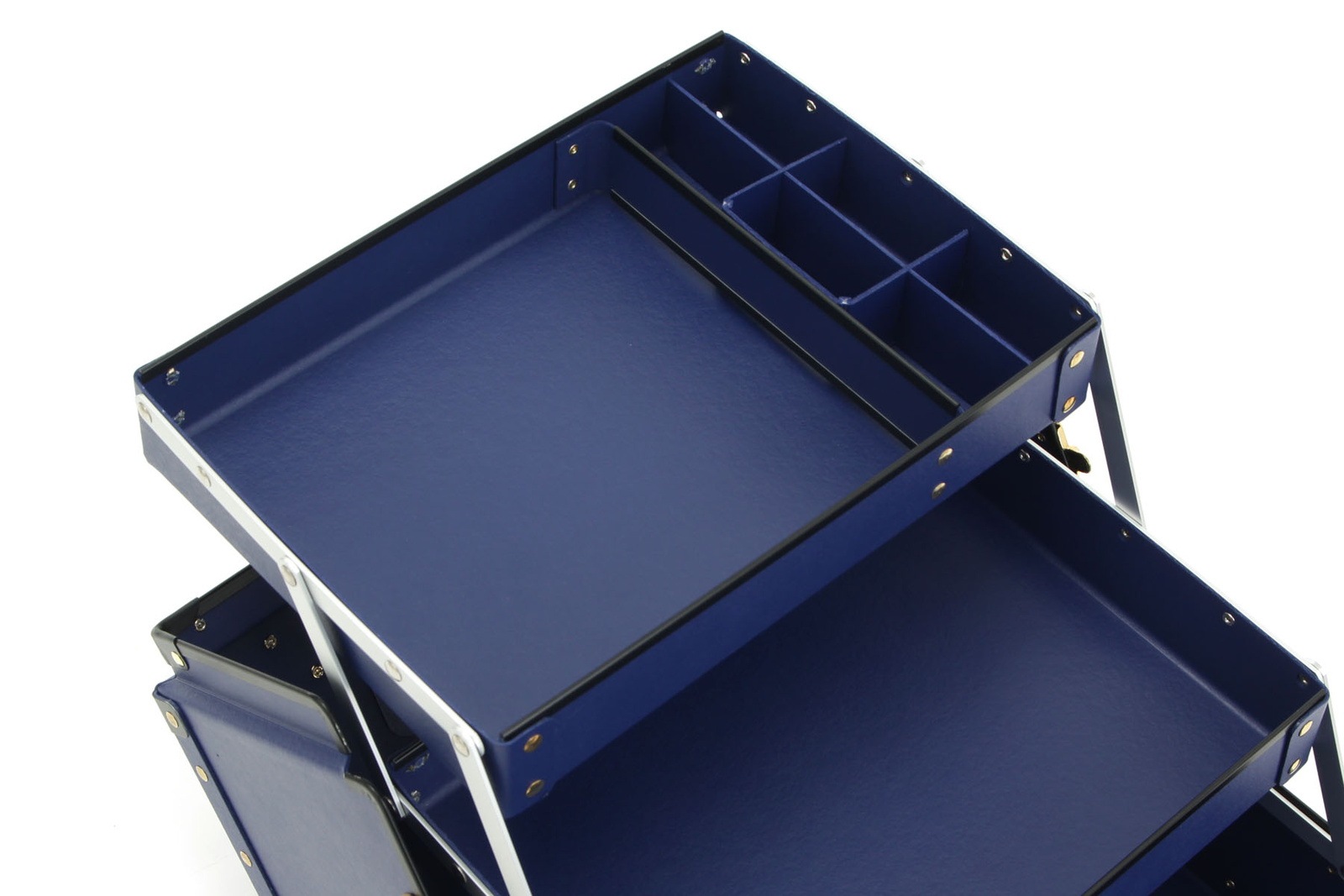 タイムボイジャー シューケア用品収納ボックス NAVY メンテナンスボックス