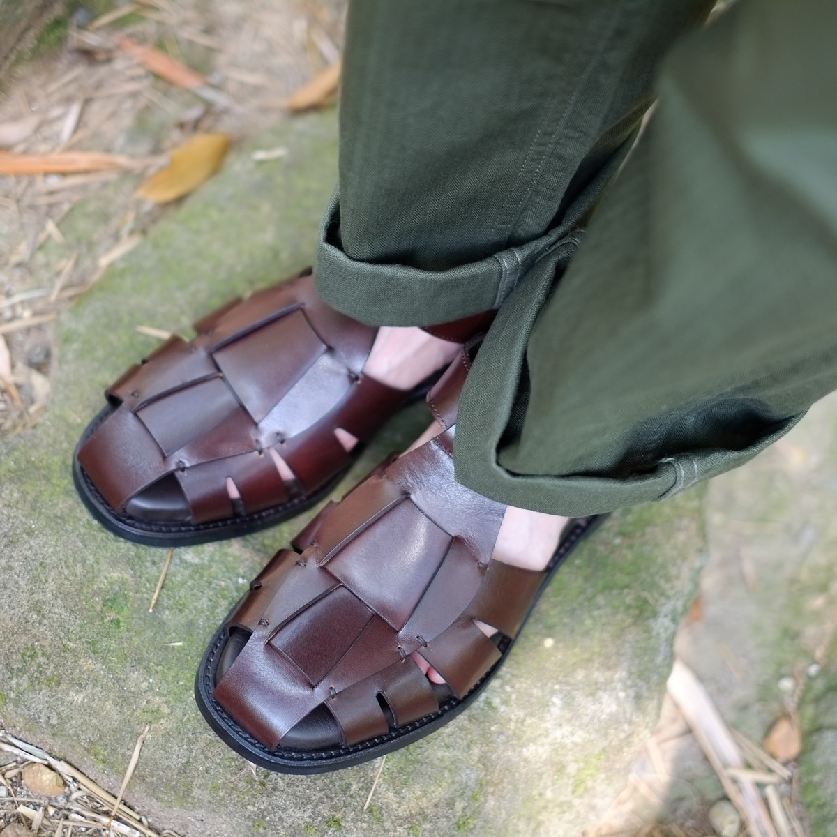 トレーディングポスト CBV1626 DARKBROWN グルカサンダル メンズ