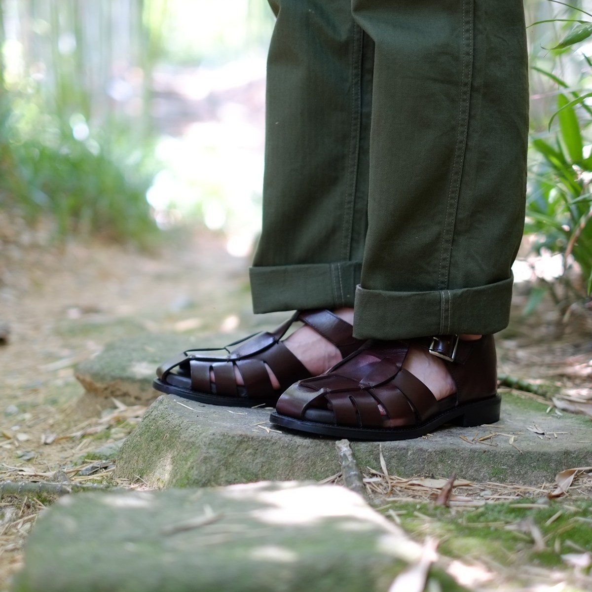 トレーディングポスト CBV1626 DARKBROWN グルカサンダル メンズ