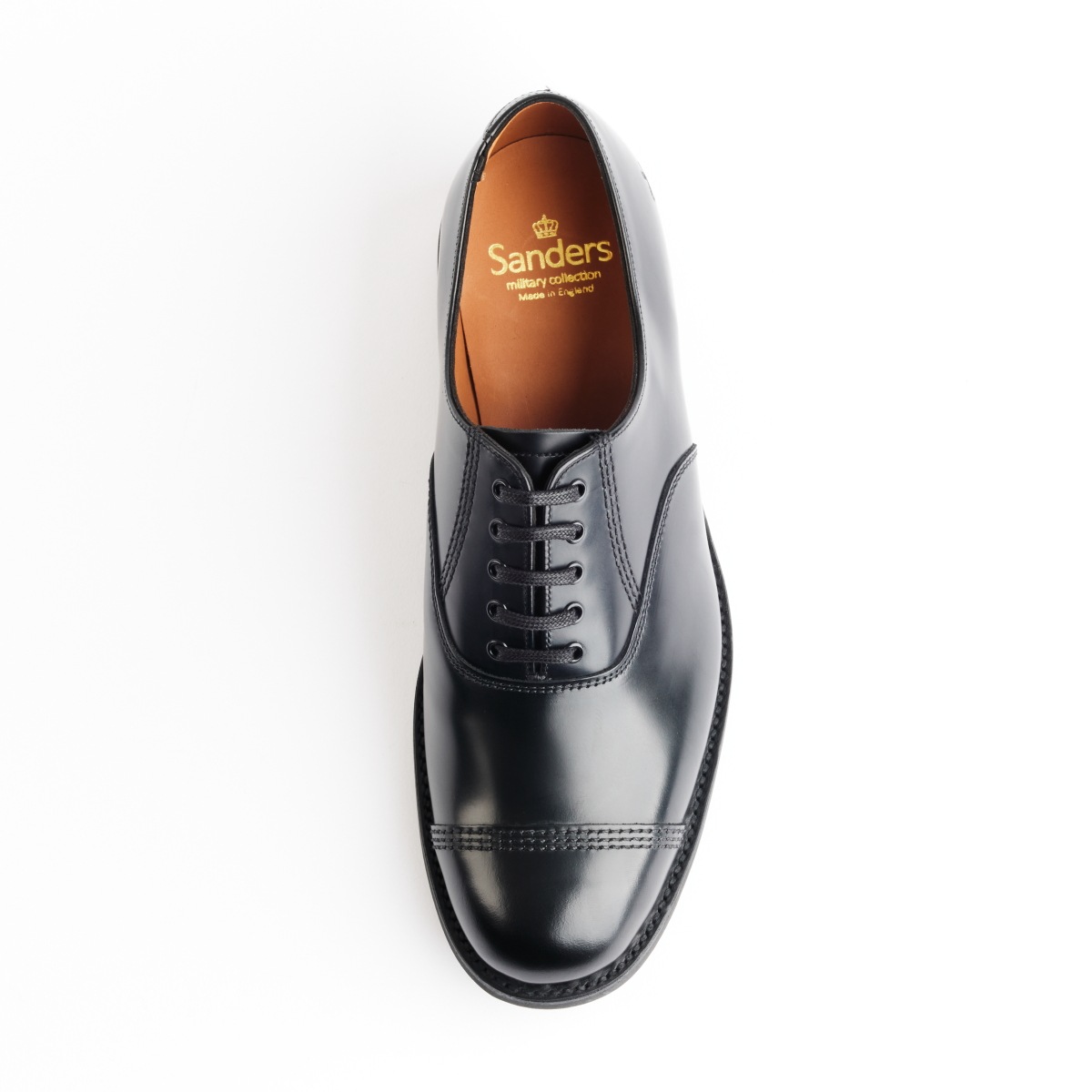 サンダース ミリタリーキャップオックスフォード|M.CAPOXFORD BLACK ストレートチップ メンズ