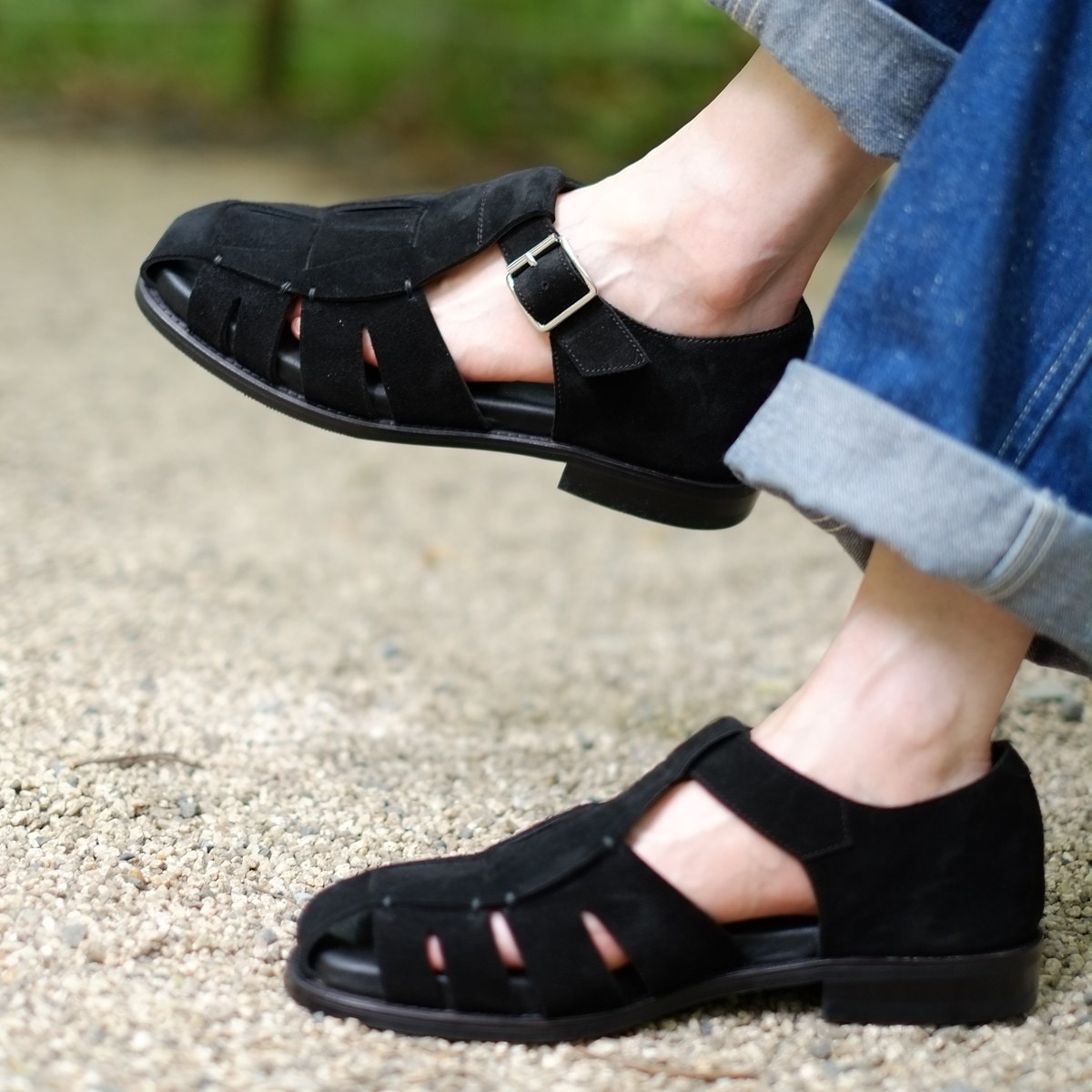 トレーディングポスト CBV1626 BLACK グルカサンダル メンズ