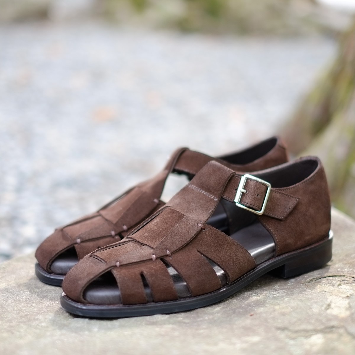 トレーディングポスト CBV1626 DARKBROWN グルカサンダル メンズ