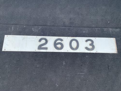 Osaka Metro　前面車号板　2603号車　※平日店頭引取りのみ