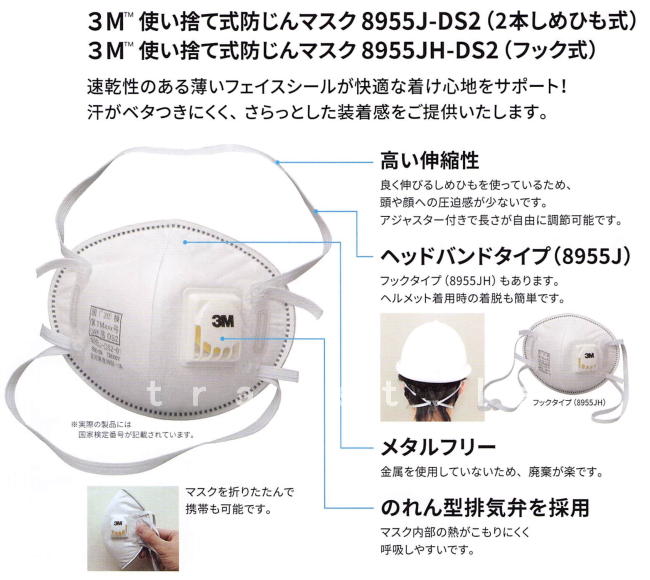 3M ޥ 8955JH-DS2 եå 10 ӵ ȤΤƼɿХޥ ꡼ ں///ʴ/PM2.5/ʴ/л