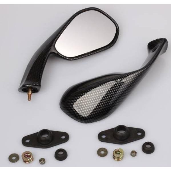 aprilia RS250/RS125/RS50専用 カーボンルックミラー左右セット