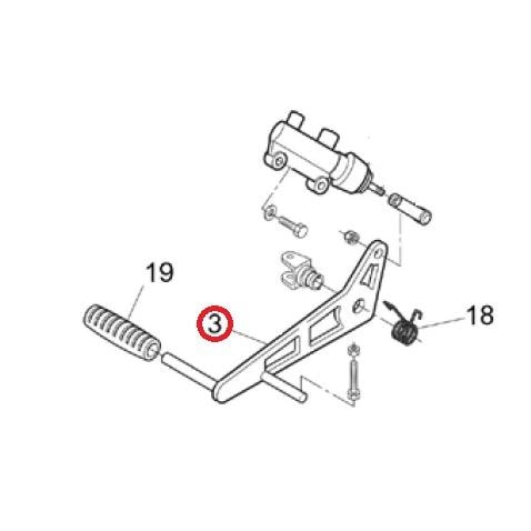 aprilia RS250 95-03年 純正ブレーキペダル AP8135516