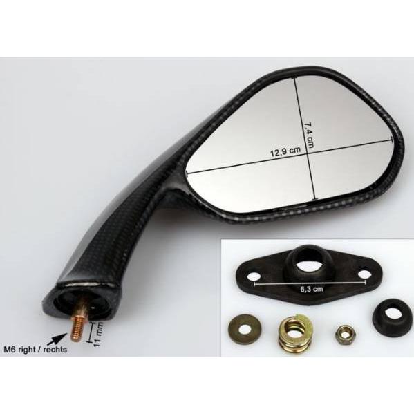 aprilia RS250/RS125/RS50専用 カーボンルックミラー左右セット