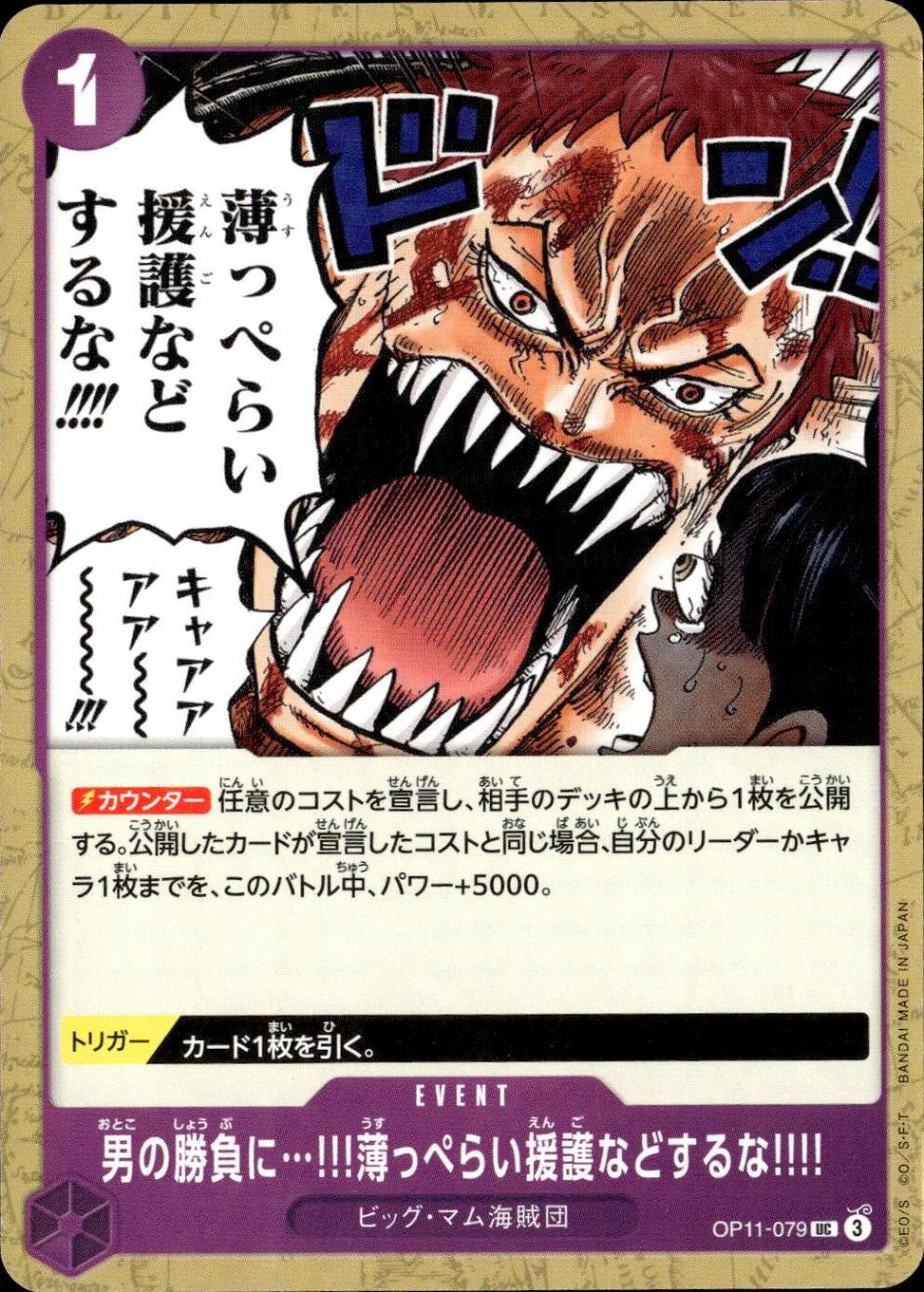 男の勝負に…!!!薄っぺらい援護などするな!!!!_UC_OP11-079